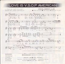 ■中古品■Disco J.J.S./love is V.S.O.P. American + 1(USED 7 INCH SINGLE)_画像2