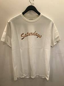 SATURDAYS saturdays nyc サタデーズ　Tシャツ M Mサイズ Ivory アイボリー