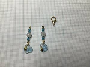 ★ ハンドメイド　アクセサリー　(332-3) チャームなどに。【カニカン金具付けます】レジン海など　★★