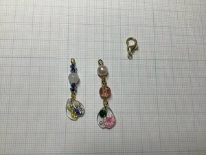 ★ ハンドメイド　アクセサリー　(2-15) チャームなどに。　【カニカン金具付けます】レジン海など　★