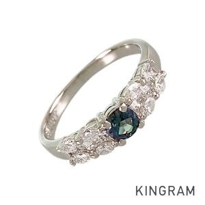  ring Pt900 alexandrite diamond rkd[ used ]