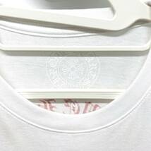 ほぼ新品 CHROME HEARTS WHITE HORSESHOE PLUS FLORAL CROSS LONG SLEEVE T SHIRT WHITE F1112_画像4