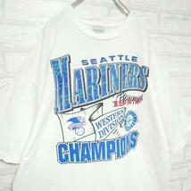 《メキシコ製》90s MLB シアトル・マリナーズ Tシャツ メジャーリーグ 1997年リーグ優勝 メモリアル_画像6