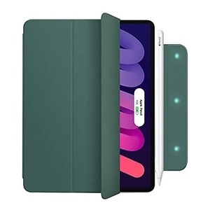 【色:グリーン】MILPROX iPad 8.3インチ（iPad Mini 6用）ウェイク オートスリープ ワイヤレス充電に対応 スリム 三つ折スタンド