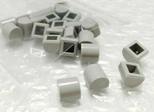 25個　1×1　ライトグレー　LEGO　レゴ　未組み立て　未使用　パーツ　部品　カーブトップ
