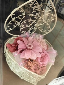  new goods preserved flower wedding wire Heart S silver wedding ornament Heart wire case accessory storage 