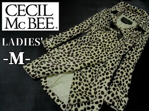 送料込み レディースM◇CECIL MC BEE◇キリン柄メルトンコート