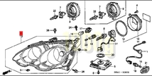 【ホンダ純正新品】HONDA 未使用品 ★超希少品★ インテグラ DC5 タイプＲ ヘッドライト 右側 ヘットランプ 前期タイプ(DC5-2299999まで)_画像3