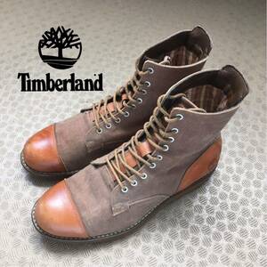 ★【 Timberland 】★ レザー x キャンバスブーツ★サイズ8.5