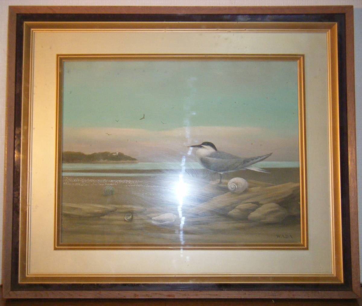 [Authentic work] Painting Toru Wada Oil Painting No. 10 Afternoon on the Tidal Flat Realism Rikkikai Doujin N93, painting, oil painting, Nature, Landscape painting