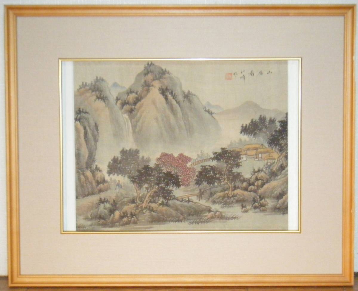 Painting, artist unknown, signed, Japanese painting, landscape painting, China, masterpiece, N136, Painting, Japanese painting, Landscape, Wind and moon