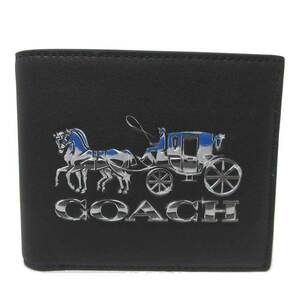  コーチ 二つ折り財布小銭入れ無し COACH 3-IN-1 ギフトセット ウィズ ホースアンドキャリッジ / トリガーキーリング C7018 QBTKJ メンズ