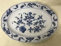 Blue Danube ブルーダニューブ REG.U.S.PAT.OFF オードブル　大皿　横35ｃｍ　1枚_画像1