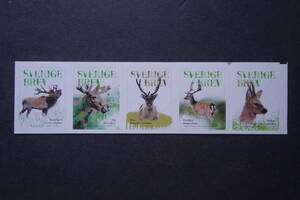  foreign stamp : Sweden stamp [ deer ]5 kind ream . unused 