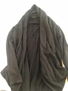 羽織もの　アウター　カーディガン　リエンダ　黒　BLACK ブラック　綿100% レディース　女性　フリーサイズ　中古　ロングカーデ