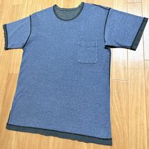 COMME des GARCONS HOMME コムデギャルソン オム 90s 田中オム 半袖Tシャツ 隠しポケット 裏地 ステッチ 切替 archive リバーシブル 希少_画像3