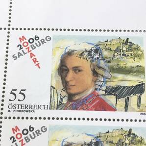 【モーツァルト】 2006年 未使用切手10枚 生誕250年 オーストリア ザルツブルグの画像4