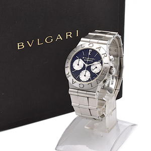 BVLGARI ブルガリ ディアゴノ スポーツ CH35S 黒文字盤 自動巻き メンズ腕時計 シルバー