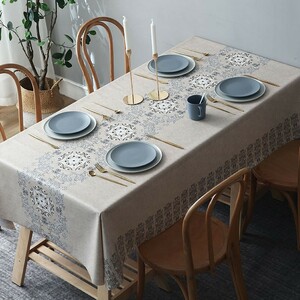  tablecloth rectangle race pattern ethnic Northern Europe water-repellent table cover 