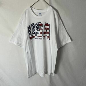 アメリカ製　半袖プリントTシャツ　古着　Lサイズ　ホワイト