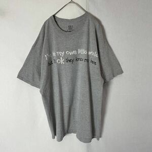 フルーツオブザルーム　半袖プリントTシャツ　古着　グレー