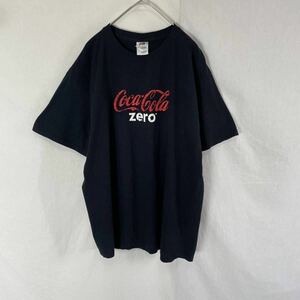 フルーツオブザルーム　半袖プリントTシャツ　古着　Lサイズ　ブラック　クルーネック コカコーラ