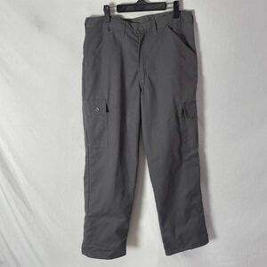 BIG AL カーゴパンツ 古着　34×32 グレー　WORK WEAR ヴィンテージ ライナー付き