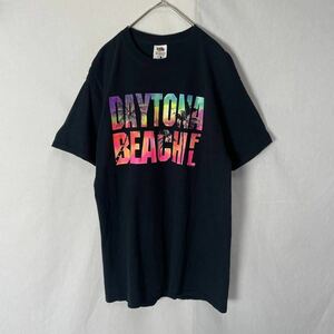 フルーツオブザルーム　半袖プリントTシャツ　古着　Mサイズ　ブラック　ヴィンテージ