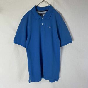 TOMMY HILFIGER polo-shirt with short sleeves old clothes Kids XL size blue 