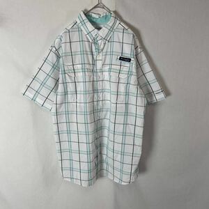 コロンビアPFG 半袖フィッシングシャツ　古着　Sサイズ　チェック柄