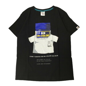 【中古】CUNE キューン Tシャツ Mr.COLOR ミスターホビー 半袖 黒 ブラック S