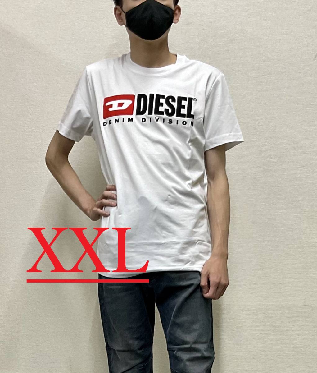 ディーゼル Tシャツ 20B23 ホワイト XLサイズ リバイバル ロゴ