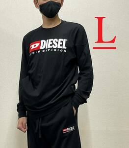 ディーゼル　長袖Tシャツ 20A23　Lサイズ　ブラック　新品 タグ付　ロゴ クラッシック　DIESEL　T-JUST-LS-DIV　A03768 0GRAI　ギフトにも