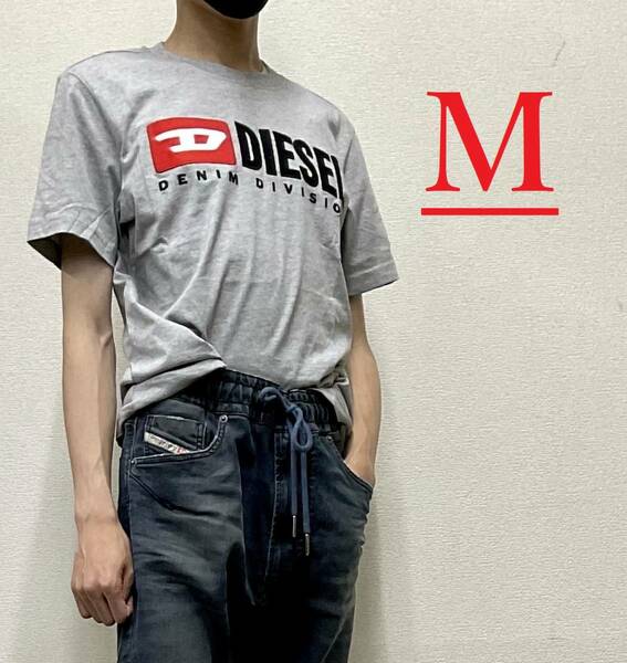 ディーゼル　Tシャツ 20C23　グレー　Mサイズ　リバイバル ロゴ デザイン　新品 タグ付　DIESEL　T-DIEGOR-DIV　A03766 0GRAI