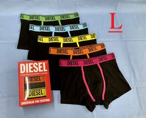 ディーゼル　5パック ボクサー パンツ 1023　NEWカラー　Lサイズ　新品 タグ付　DIESEL　UMBX-DAMIEN　00SUAG 0SFAC　5枚セット