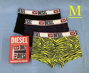 ディーゼル　3パック ボクサーパンツ 12B23　Mサイズ　新品 タグ付 プレゼントにも　DIESEL　UMBX-DAMIEN　00ST3V 0HJAS E6615　3枚セット