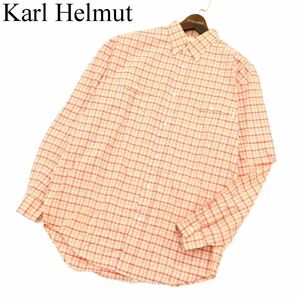 Karl Helmut カールヘルム 通年 ゆったり♪ 長袖 ワーク ボタンダウン チェック シャツ Sz.L　メンズ　A3T09300_8#C