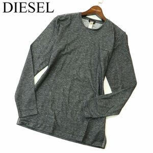 DIESEL ディーゼル UNDERWEAR 通年 ロゴ★ 長袖 カットソー ロンTシャツ Sz.S　メンズ グレー　A3T09508_8#F