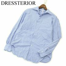 DRESSTERIOR ドレステリア 通年 ストライプ★ 長袖 シャツ Sz.38　メンズ　A3T09536_8#C_画像1