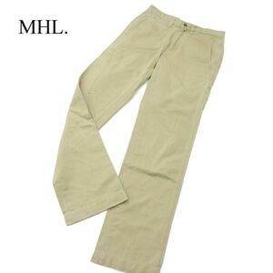 MHL. マーガレットハウエル 通年 ストレート★ コットン ツイル チノ スラックス パンツ チノパン Sz.S　メンズ　A3B04116_8#R