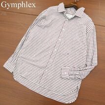 19SS★ Gymphlex ジムフレックス 通年★ 長袖 チェック シャツ Sz.M　メンズ 日本製　A3T09722_8#C_画像1