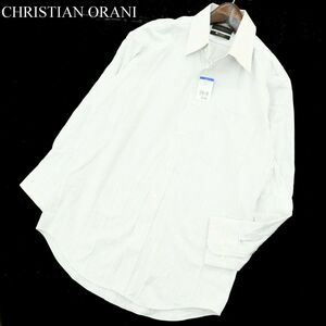 新品 未使用★ CHRISTIAN ORANI クリスチャンオラーニ 通年 ストライプ 長袖 シャツ ワイシャツ Sz.40-78　メンズ ビジカジ　A3T09736_8#C