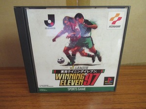 KMG3039★PS Jリーグ 実況ウイニングイレブン'97 J.LEAGUE WINNING ELEVEN'97 ケース説明書付 起動確認済み クリーニング済み