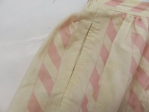 AN248★シャーリーテンプル/Shirley Temple 160 スカート チェリー刺繍 リボン ピンク×ドット柄 中古品_画像6