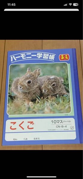 ハーモニー学習帳こくご3冊、さんすう1冊、日記帳1冊、さんすう14マスノート1冊