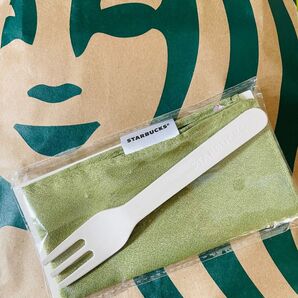 スターバックス★ケーキフォーク&ちりめんクロスセット お弁当 新品未使用