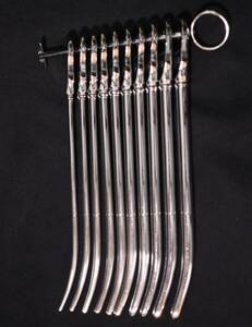 【最終在庫】日母型 へガール 子宮頸管拡張器 10本 サンリツ レトロ医療器具 