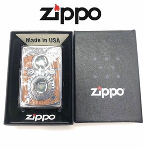 ZIPPO ジッポー　アンティーク DLRカメラ （ダブルレンズレフ） SV シルバーいぶし 両面加工 ZIPPOライター 