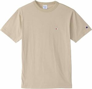 【新品!!】 チャンピオン Champion 半袖 Tシャツ ナチュラル ベージュ ロゴ 刺繍 ワッペン メンズ 2XL XXL サイズ C3-P300 ベーシック