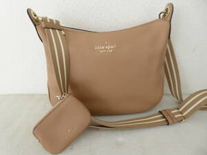  beautiful goods katespade Kate Spade .bru leather low ji- pouch attaching 2way diagonal .. Cross body shoulder bag pa-chi men toK5807 D8-b